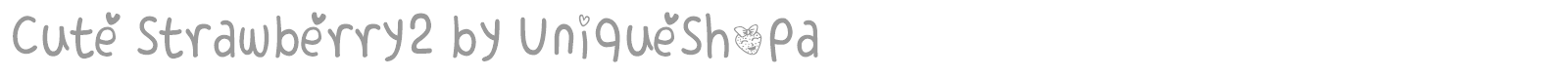 Cute Strawberry font preview